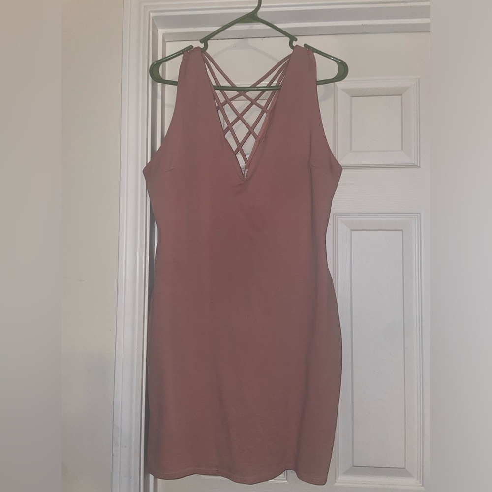 Blush Pink Form fitted Dress